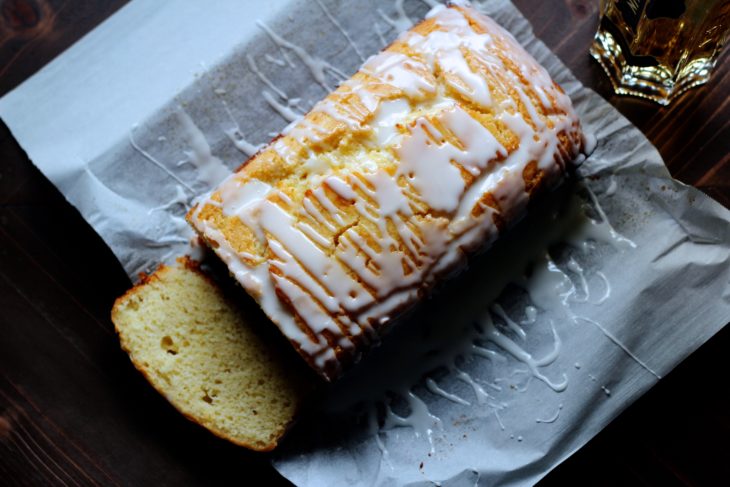 Elderflower Glazed Lemon Loaf Cake